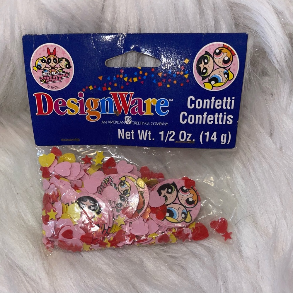 Vintage 1999 DesignWare Power Puff Girls Confetti NEW